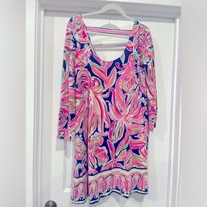 Lilly Pulitzer Emma Knit Jersey Dress, Banana Flambé size XL
